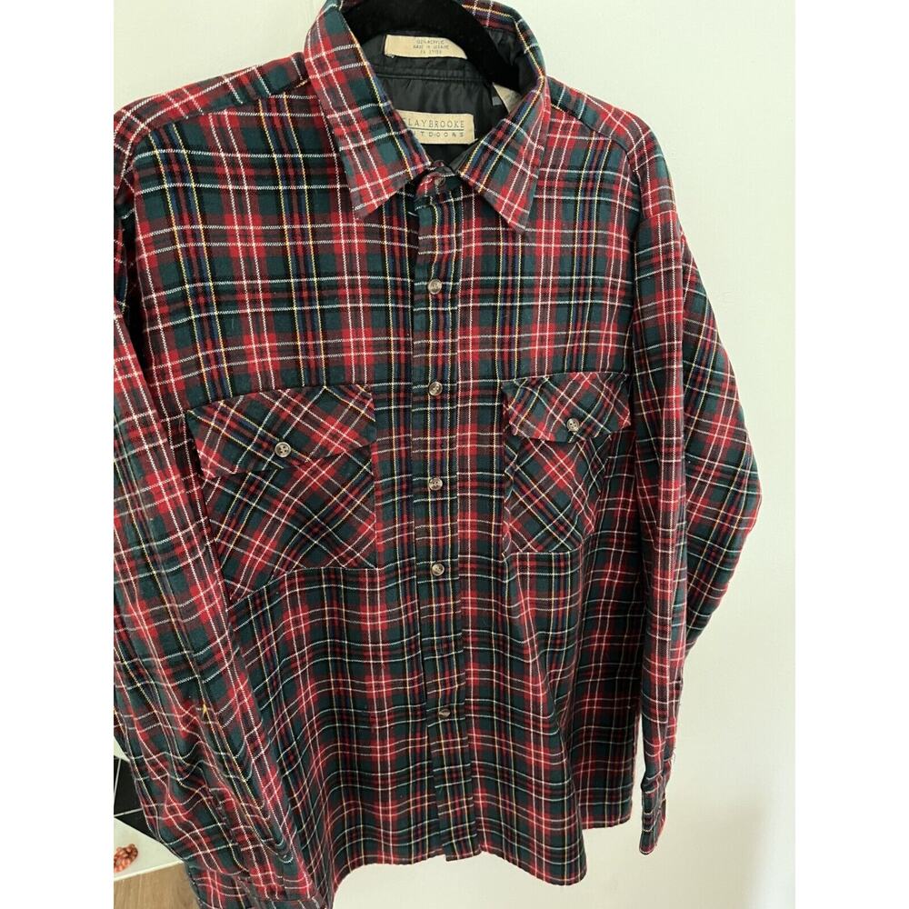 Claybrooke Outdoors Men's L Flannel-Like Long Sleeve Plaid Shirt
